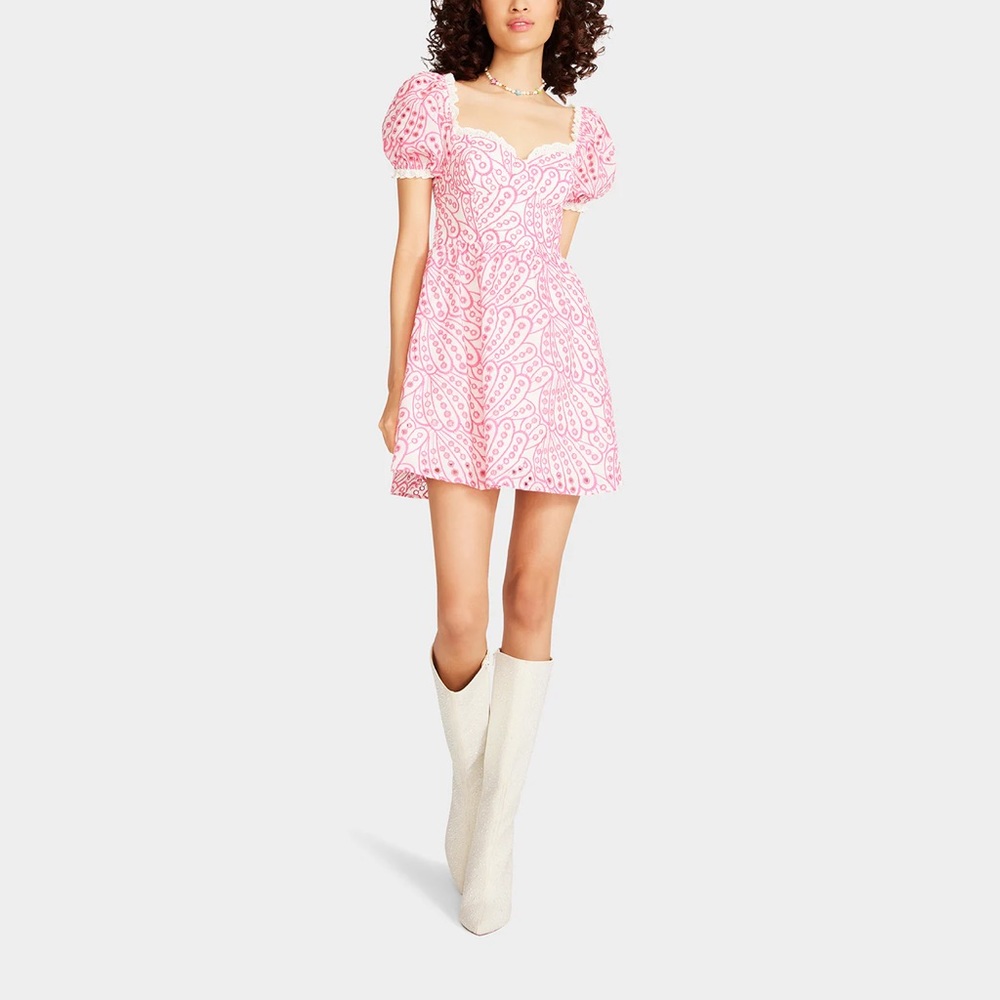 Betsey Johnson Eyelet Corset Mini Dress size 6